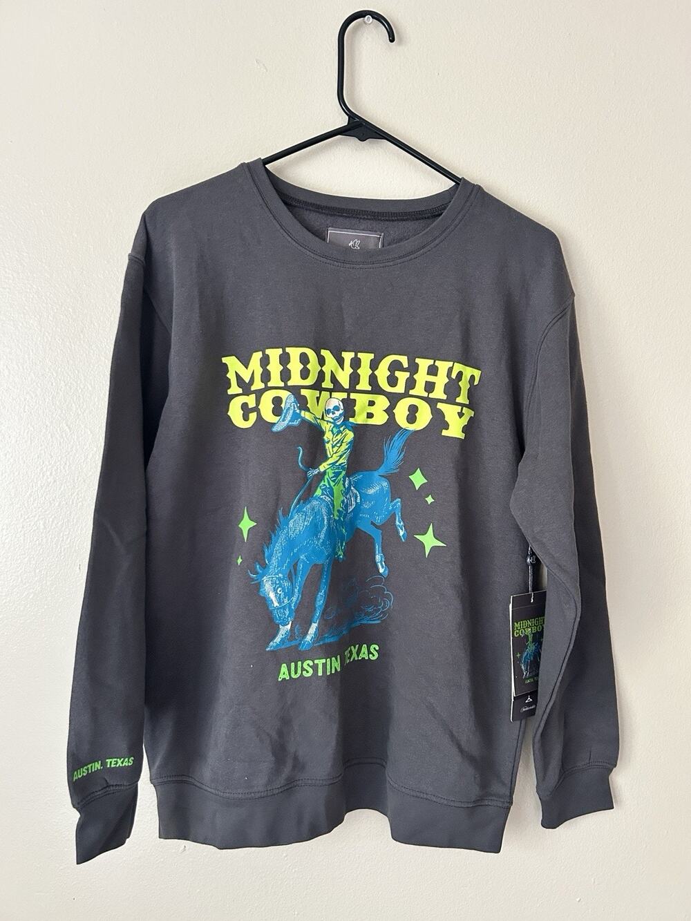 NWT Love For Humanity Midnight Cowboy Austin Texas Sweatshirt Small